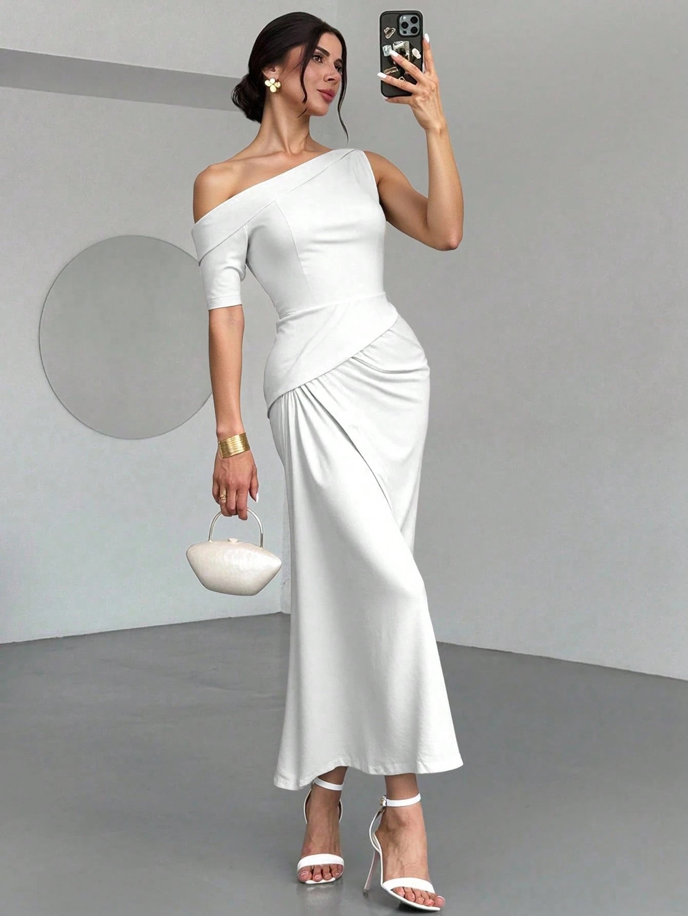 purple graduation dress midi SHEIN Firerie Women's Elegant Dignified Daily Refined Dress – TRENDYEG