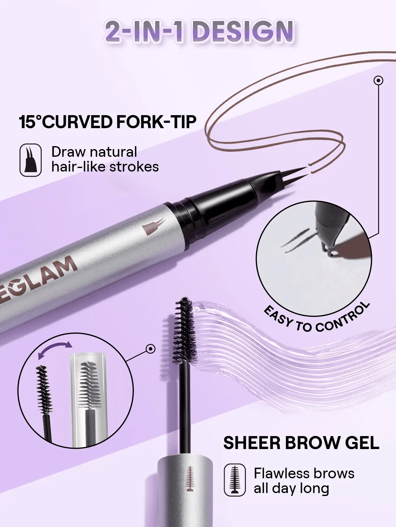 SHEGLAM Real Flow Laminating Brow Pen-Chocolate