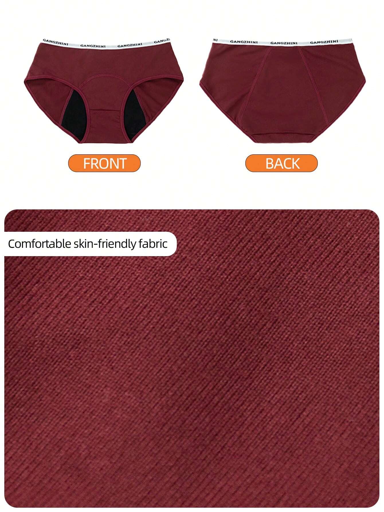 SHEIN 2pcs Woman Basics Menstrual Panties Period Shorts Menstruation Period Underwear