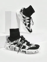 SHEIN Vate Creative Lace-Up Thick Sole Platform Shoes