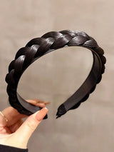 SHEIN Non Slip Fishbone Braid Wig Braid Integrated Headband