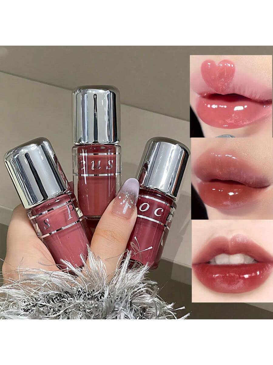 SHEIN Transparent Gloss Lip Balm, Moisturizing And Long-Lasting, Liquid Lipstick