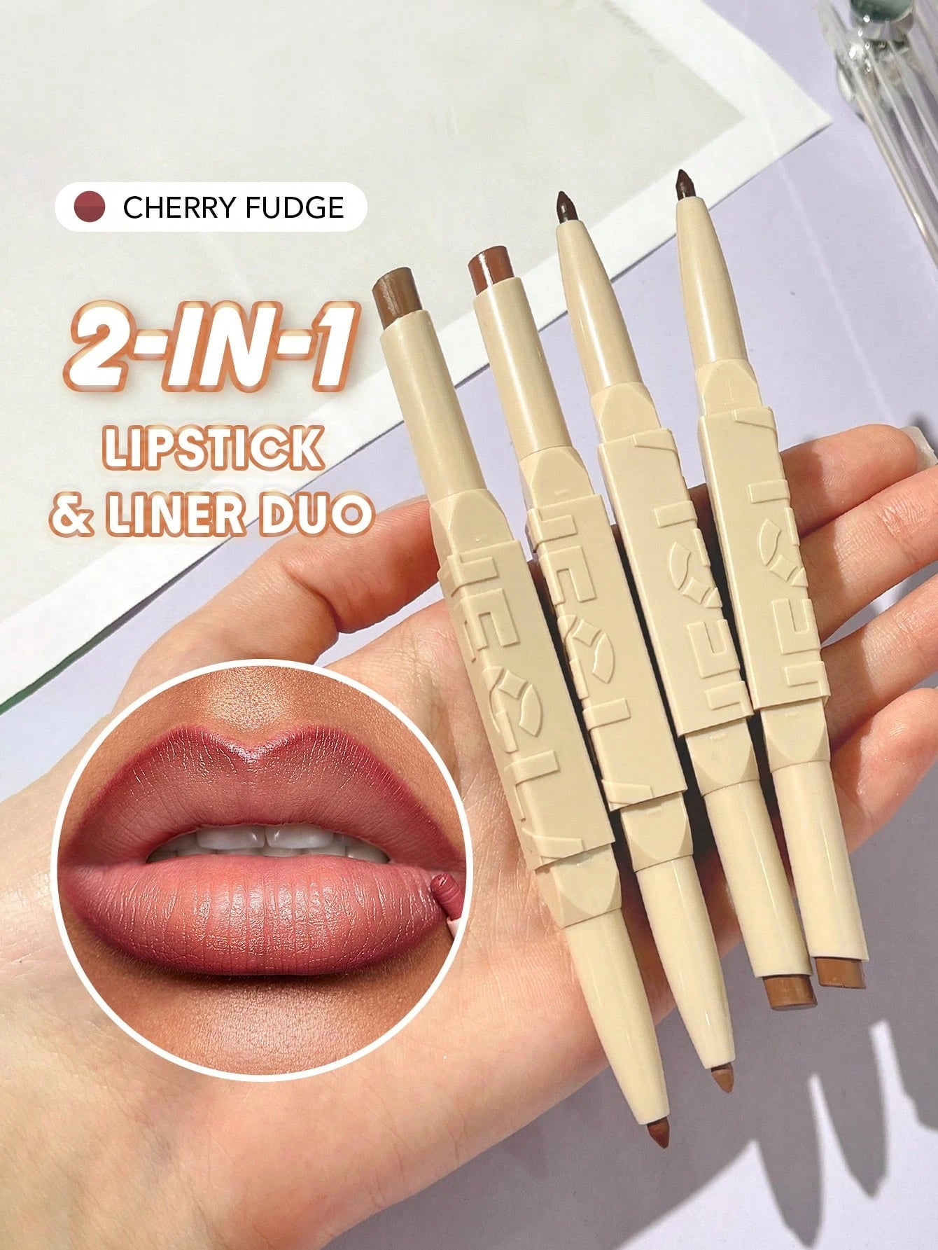 SHEGLAM Glam 101 Lipstick & Liner Duo-Cherry Fudge 2-In-1