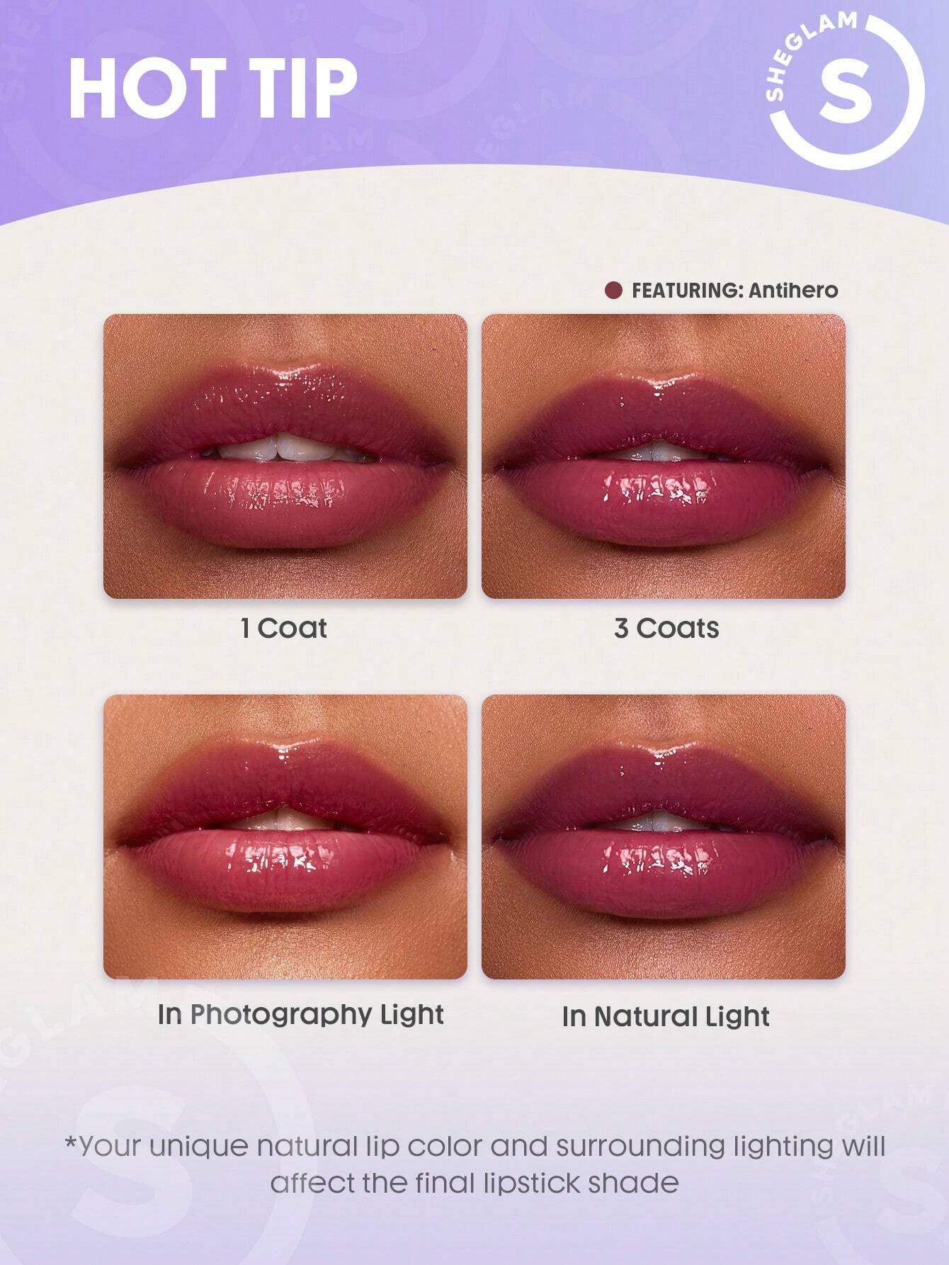 Harley Quinn X SHEGLAM Villainous Misfits Lip Jam Set 3 Pcs Moisturizing Lip Gloss