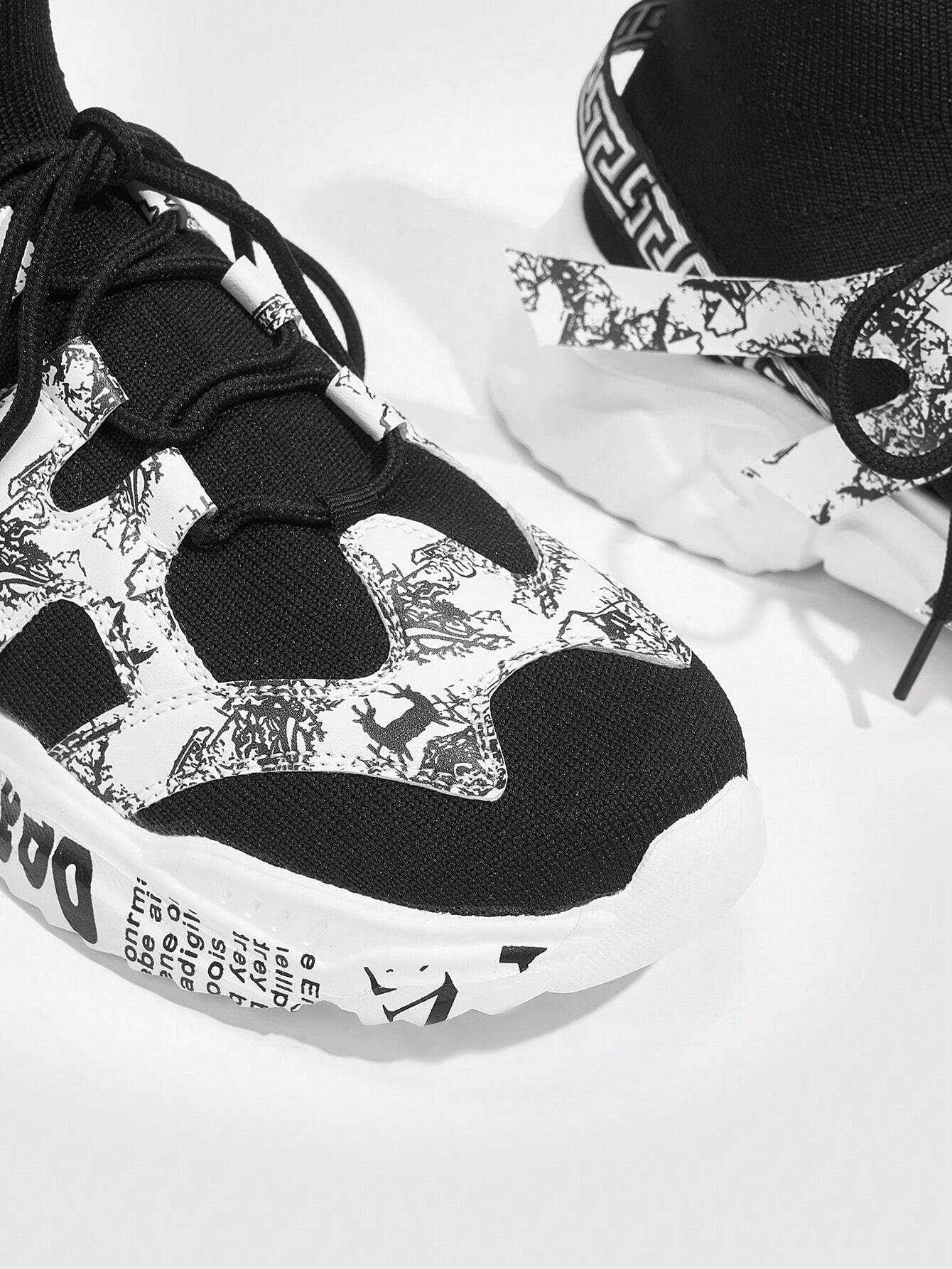 SHEIN Vate Creative Lace-Up Thick Sole Platform Shoes