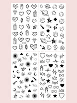 SHEIN 4pcs/set Fashionable Small Design Temporary Tattoo Sticker