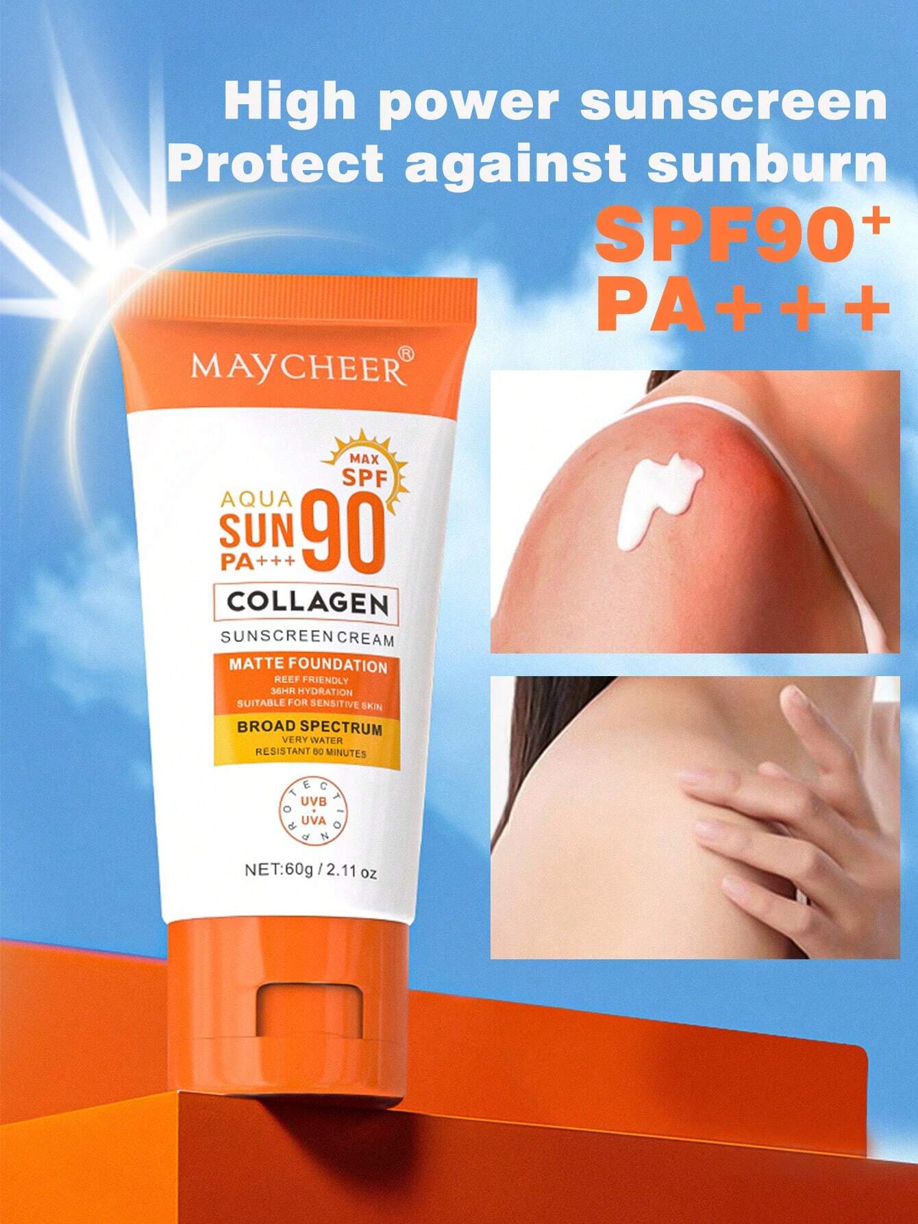 SHEIN Sunscreen 60g SPF 90 Mineral with Zinc