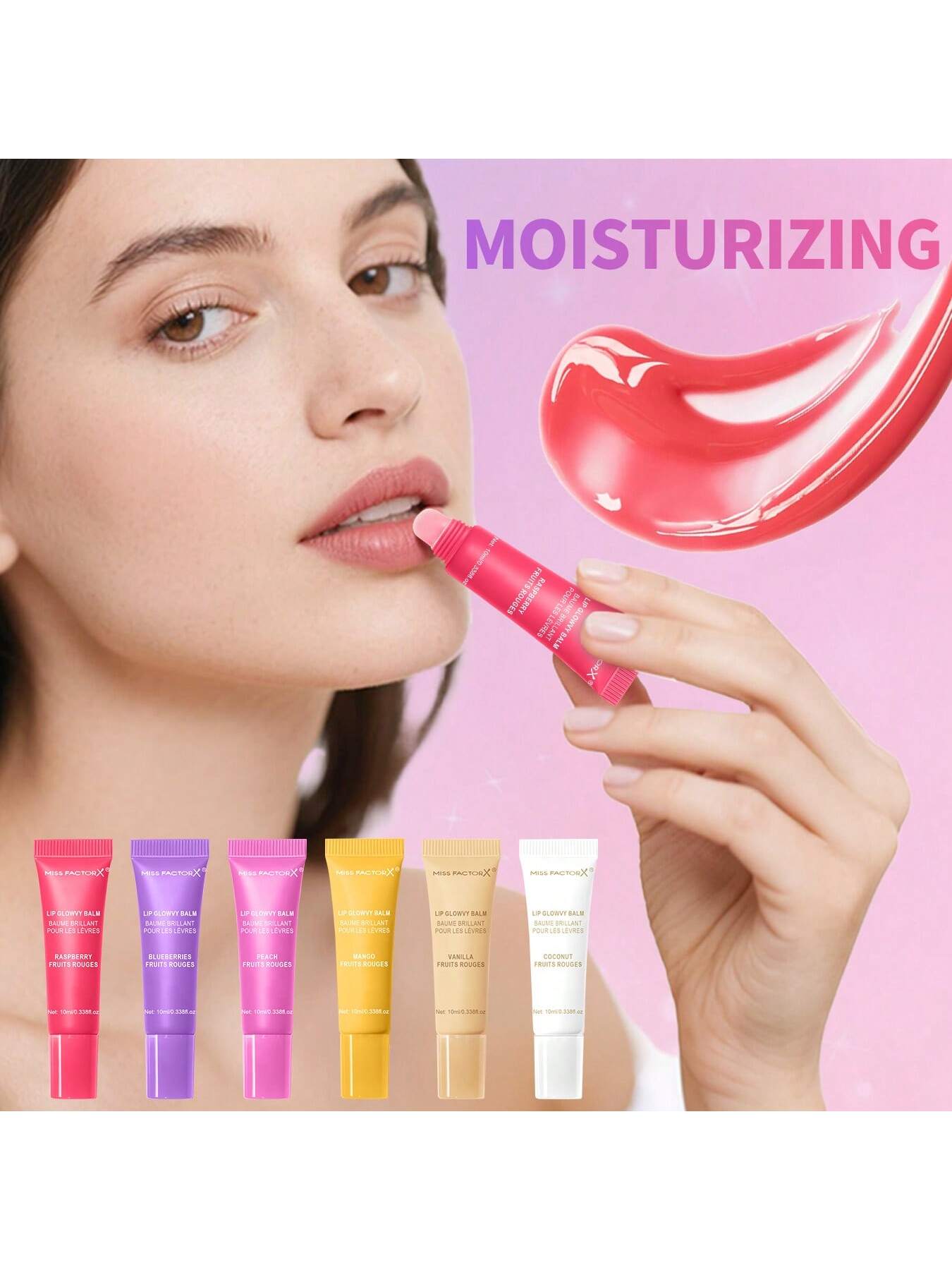 SHEIN 6pcs/Set Lip Gloss Set Including Colored Lip Stick, Lip Balm