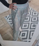 SHEIN MOOSTA Elastic Waist Tapered Pants