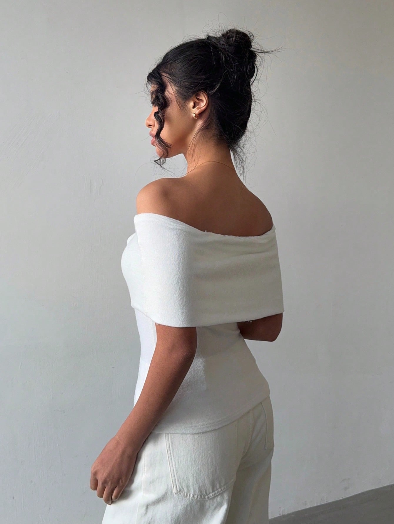 SHEIN Chiquease Off-Shoulder Long Sleeve Top