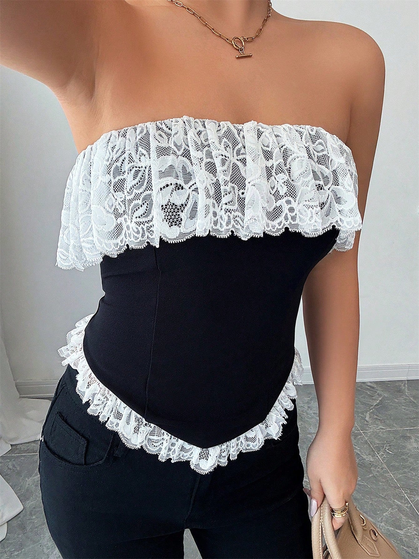 SHEIN Chiquease Summer Ladies Tube Top