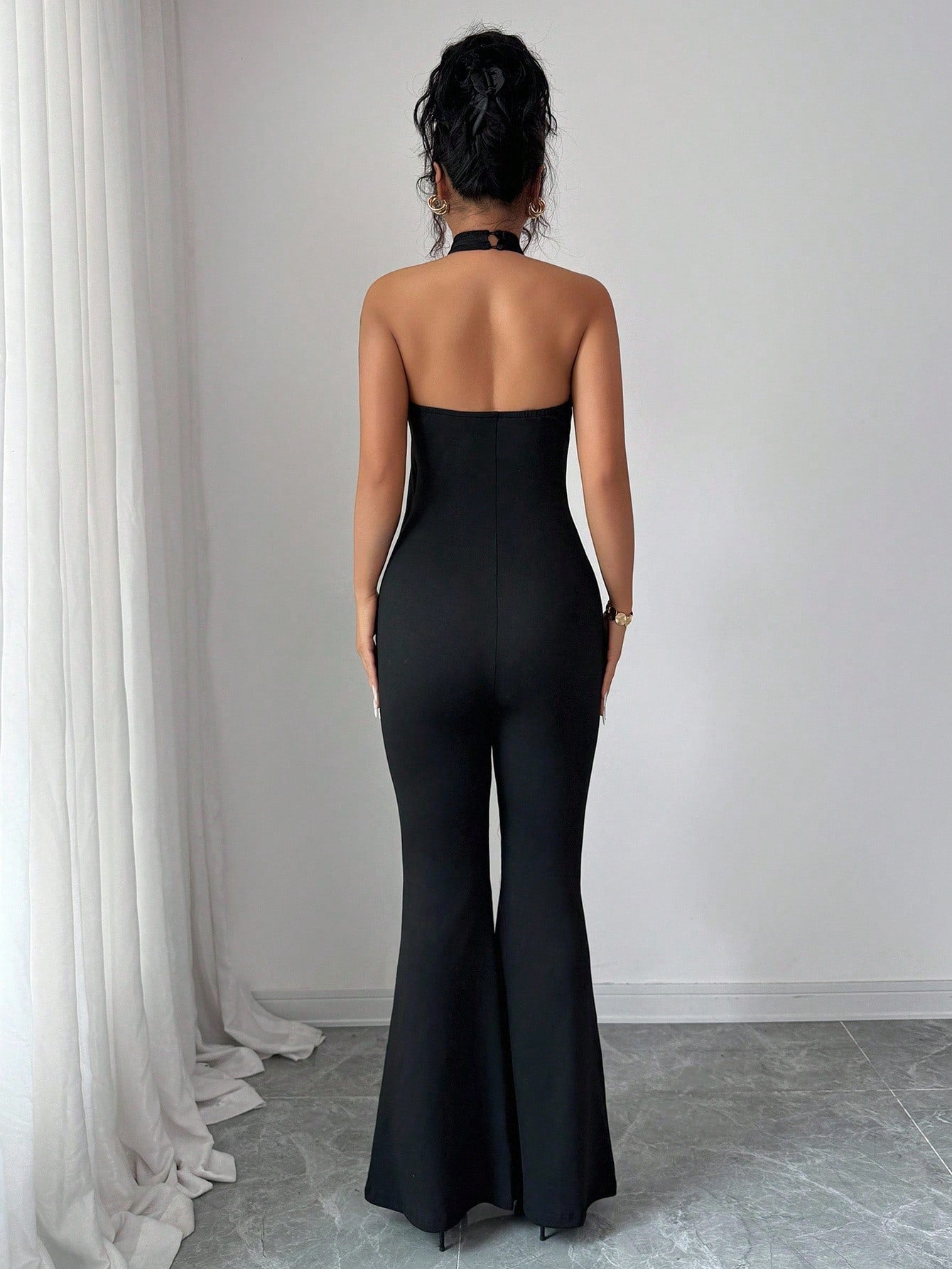 SHEIN Chiquease Women Metal Button Knitted Jumpsuit
