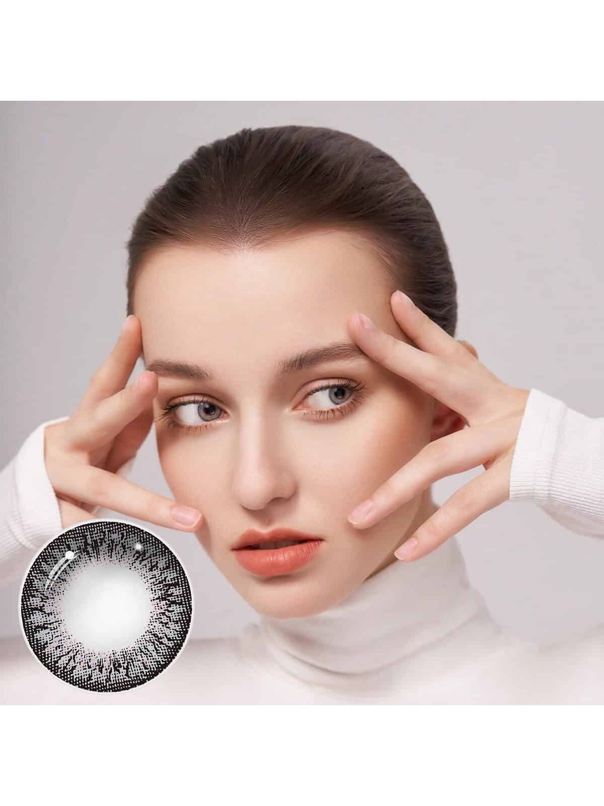 SHEIN  Material Black Gray D Series Contact Lenses