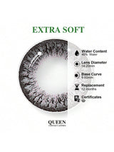 SHEIN  Material Black Gray D Series Contact Lenses