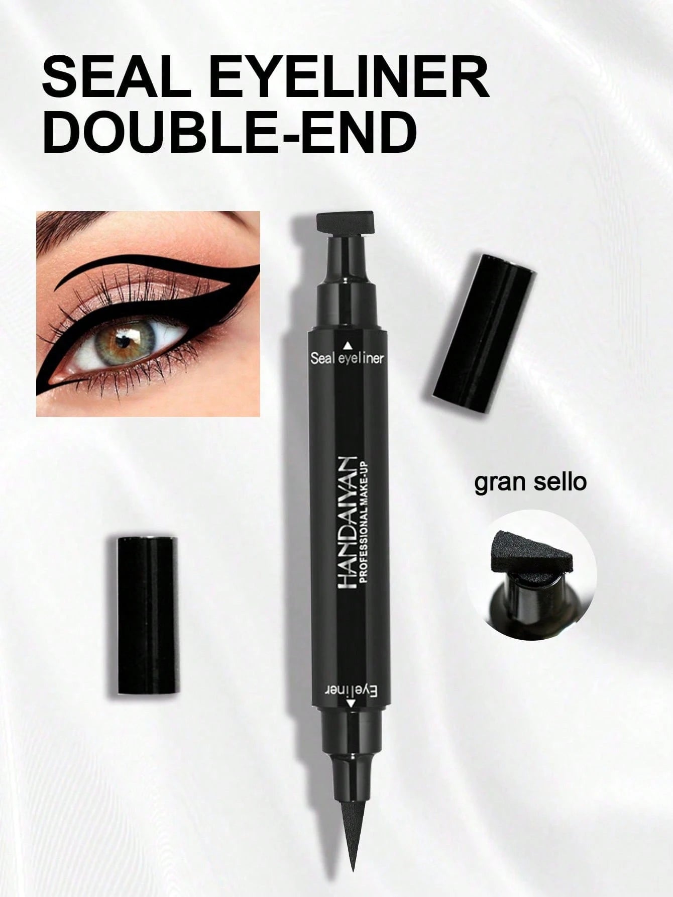 HANDAIYAN 2-In-1 Eyeliner Waterproof Sweatproof Long-Lasting Smooth