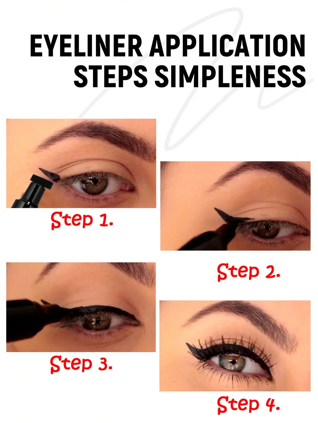 HANDAIYAN 2-In-1 Eyeliner Waterproof Sweatproof Long-Lasting Smooth