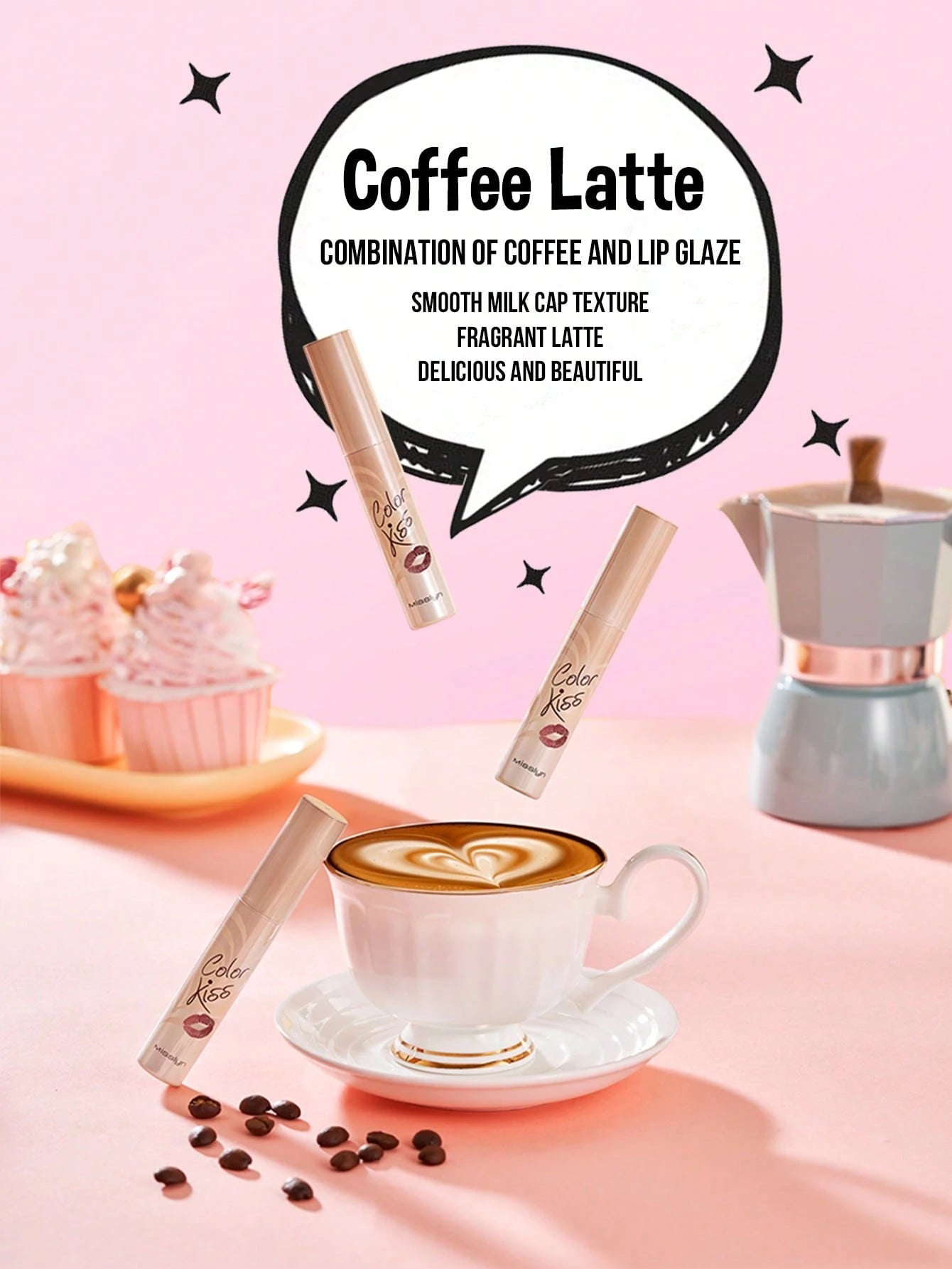 Misslyn COFFEE LATTE GILITTER LIP GLOSS