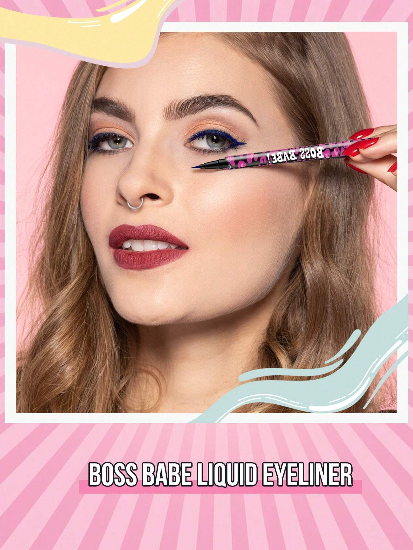 shein Misslyn Pom Pom Black Liquid Eyeliner Pen is a waterproof