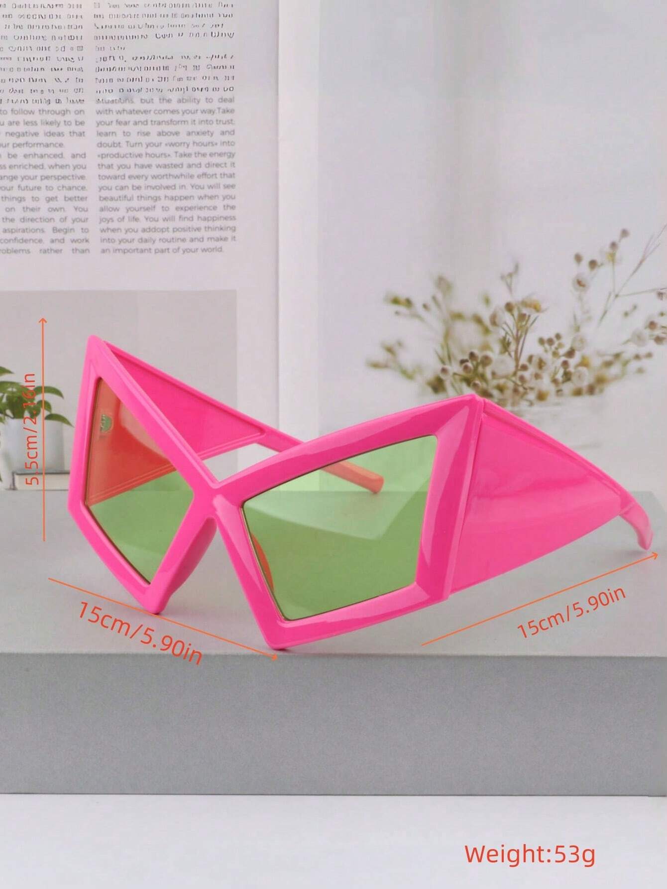 SHEIN New Vintage Oversized Cat Eye Fashion Fashion Glasses