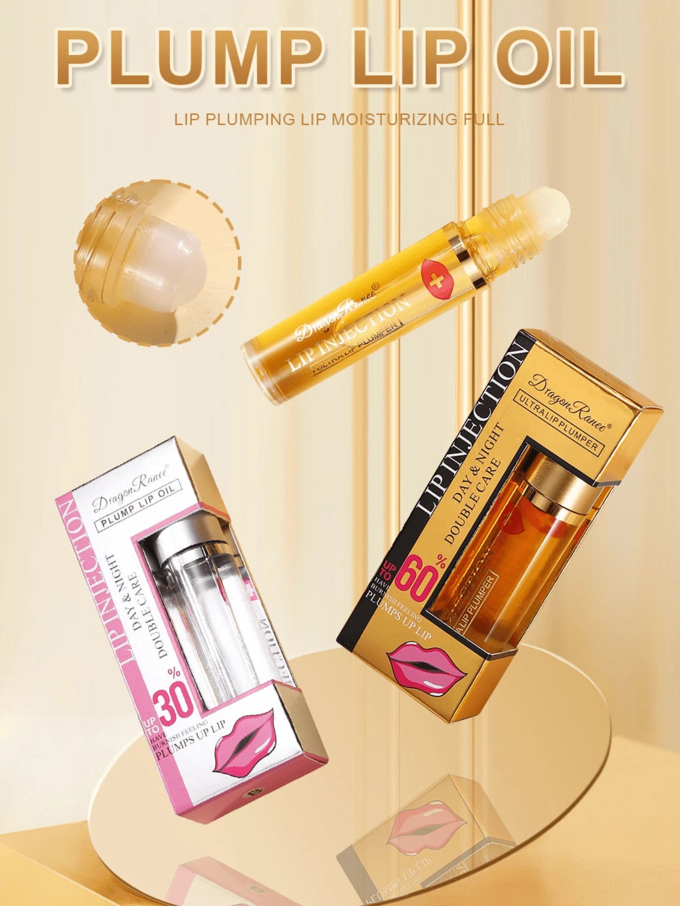 SHEIN PAORPEVM 1PCS Lip Serum Lip Oil Set