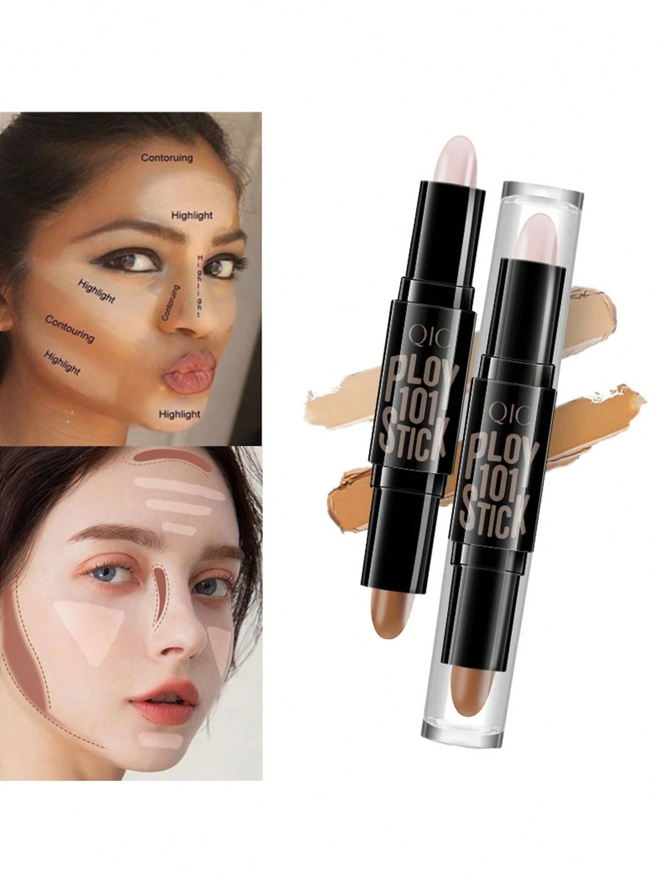 SHEIN QIC Professional Double-ended Highlighter Stick