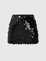 ROMWE Fairycore Women Sequin Decor Skirt