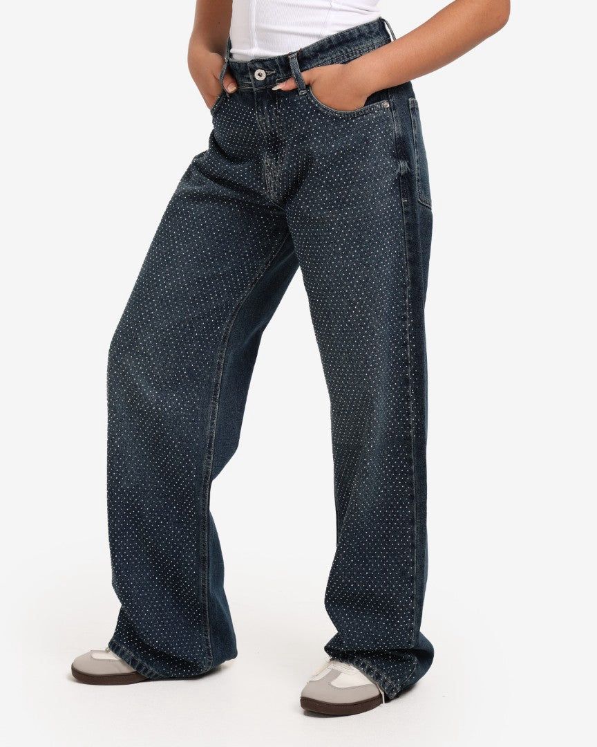 Rhinestone Jeans Fit (Made in Egypt)