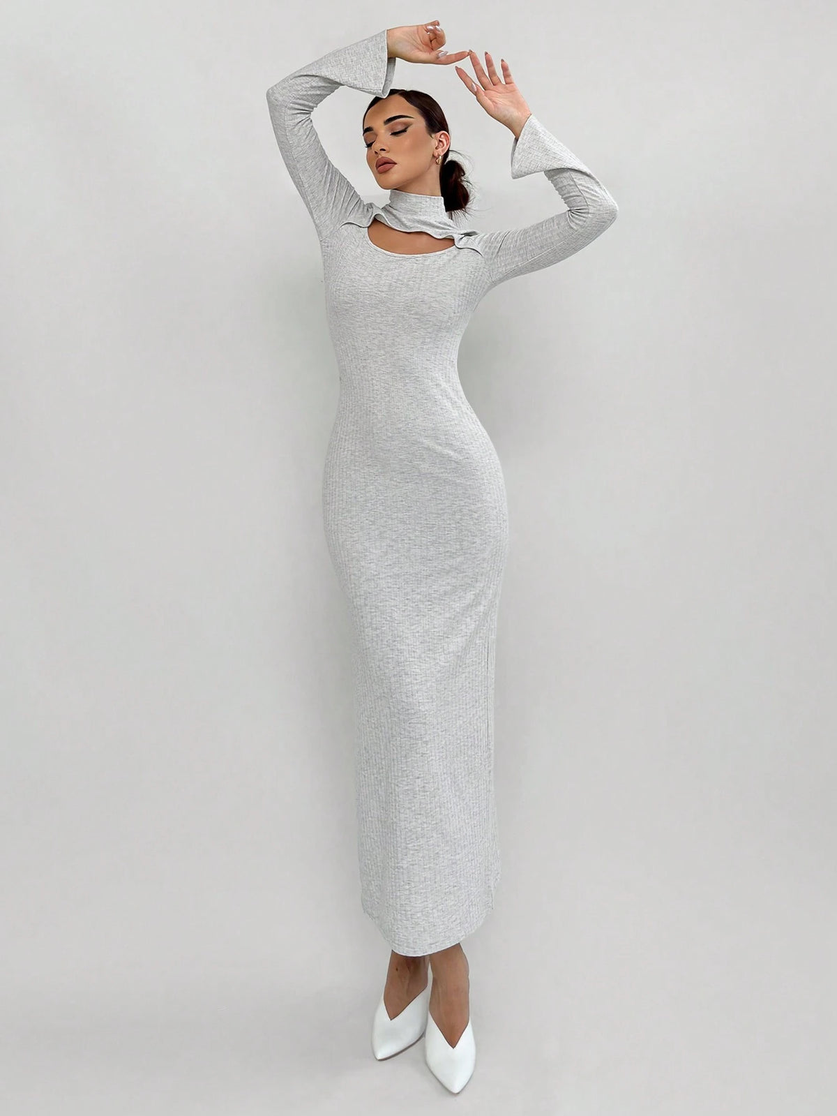 SHEIIN Aloruh Women's Autumn Winter Hollow Dress