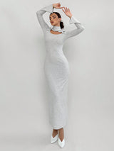 SHEIIN Aloruh Women's Autumn Winter Hollow Dress