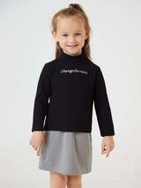 SHEIN BASICS Toddler Girls Tie Front Skirt