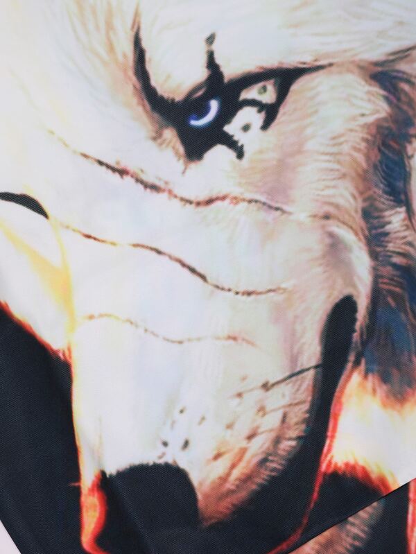 هودي للأولاد قطعة واحدة مطبوع عليه ذئب ثلاثي الأبعاد  