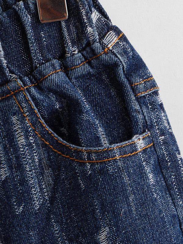 SHEIN  Boys Ripped Slant Pocket Jeans