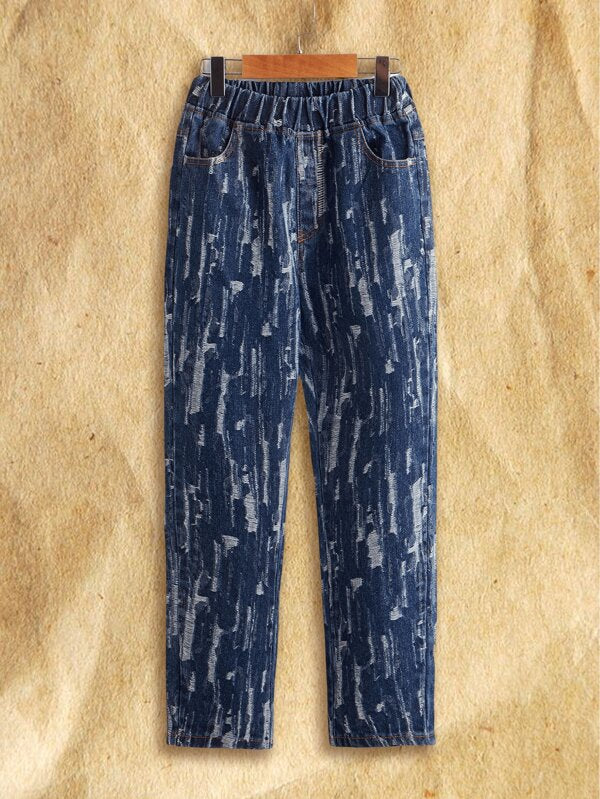 SHEIN Boys Ripped Slant Pocket Jeans