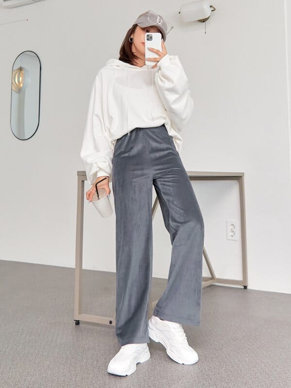 بنطلون شي إن ديزي عالي الخصر بقصة مستقيمة CCC1B 