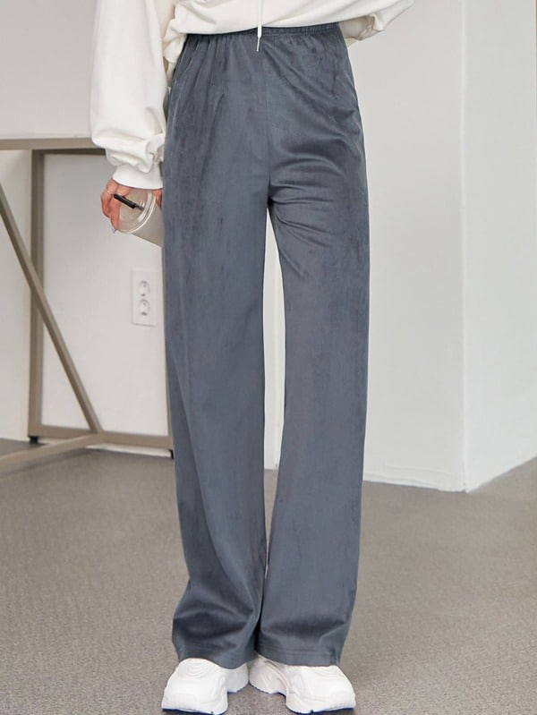 SHEIN DAZY High Waist Straight Leg Pants