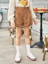 شي إن شورتات مخملية للبنات