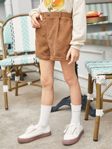 شي إن شورتات مخملية للبنات