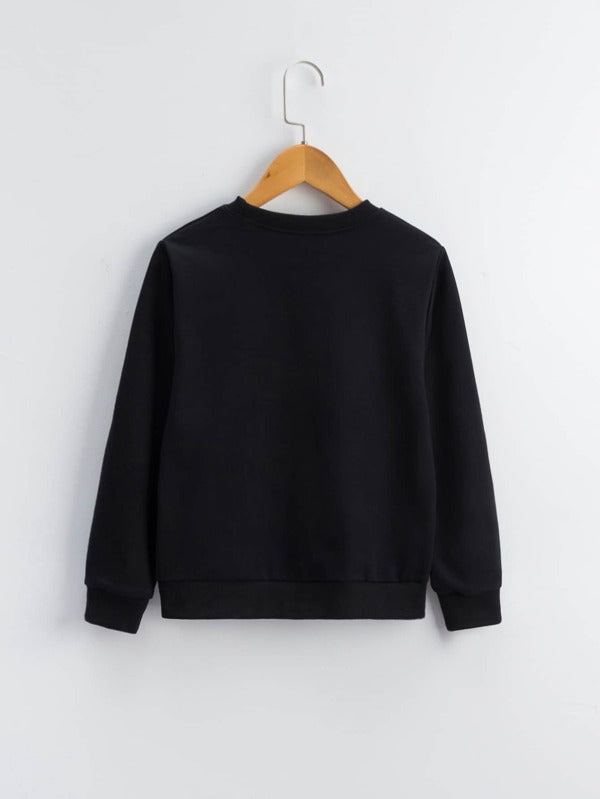 SHEIN  Toddler Boys 1pc Gamepad And Letter Graphic Sweatshirt