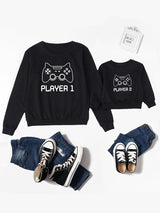 SHEIN  Toddler Boys 1pc Gamepad And Letter Graphic Sweatshirt