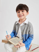 SHEIN Toddler Boys Color Block Cardigan