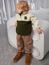 سويت شيرت للأولاد الصغار من شى ان  بسحاب أمامي مطرز بحروف 