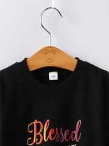 SHEIN  Toddler Boys Letter &amp; Floral Print Pullover