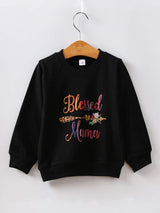 SHEIN Toddler Boys Letter & Floral Print Pullover