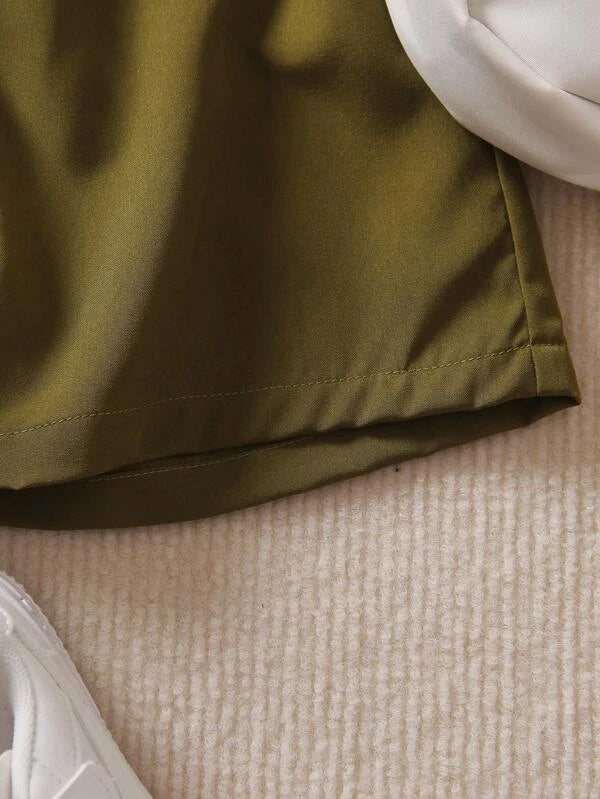 SHEIN Toddler Boys Striped Trim Tank Top &amp; Polo Shirt &amp; Shorts