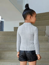 SHEIN Toddler Girls Mock Neck Tee