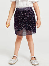 Toddler Girls Polka Dot Mesh Overlay Skirt