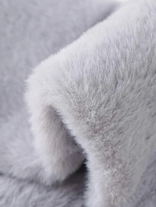 Toddler Kids Solid Fluffy Scarf