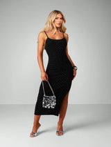 SHEIN AND MISSGUIDED Polka Dot Bodycon Midi Dress