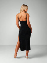 SHEIN AND MISSGUIDED Polka Dot Bodycon Midi Dress