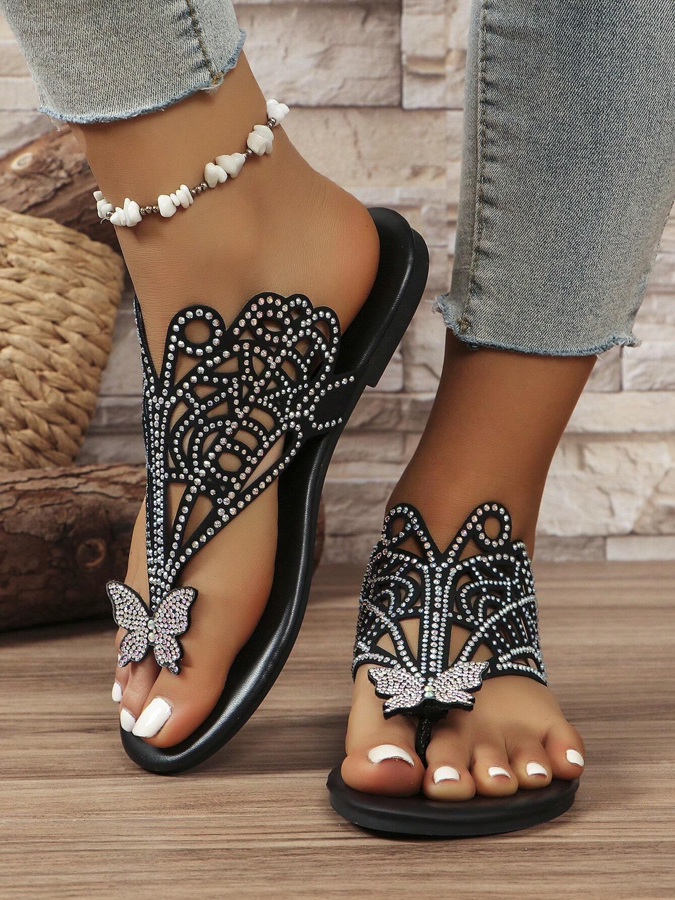SHEIN A Luxurious Women's Flat Slide Sandals